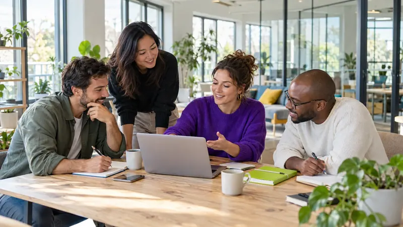 Atelier collaboratif de formation professionnelle — illustration