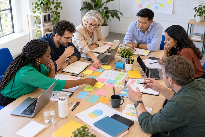 Atelier de formation en entreprise — illustration